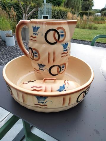 20s 30s Art Deco brocante lampetstel Spritzdekor Bauhaus beschikbaar voor biedingen