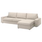 IKEA bank - model KIVIK, 4 stoelen met dagbed, beige, Ophalen, Hoekbank, Zo goed als nieuw, Stof