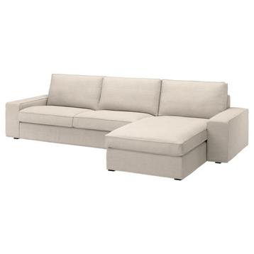 IKEA bank - model KIVIK, 4 stoelen met dagbed, beige beschikbaar voor biedingen