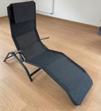 Chaise longue multipositions anthracite, Nieuw, Aluminium, Inklapbaar