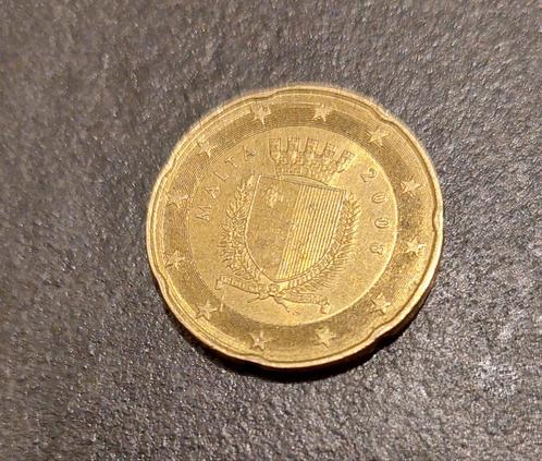 Malta 2008 20 cent + meer 1 en 2 euromunten, Postzegels en Munten, Munten | Europa | Euromunten, Losse munt, 20 cent, Malta, Ophalen of Verzenden