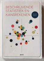 Peter Goos - Beschrijvende statistiek en kansrekenen, Boeken, Economie, Management en Marketing, Ophalen of Verzenden, Zo goed als nieuw