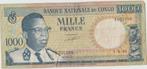 1000 Francs CONGO (RÉPUBLIQUE) 1964, Postzegels en Munten, Los biljet, Ophalen of Verzenden, Overige landen