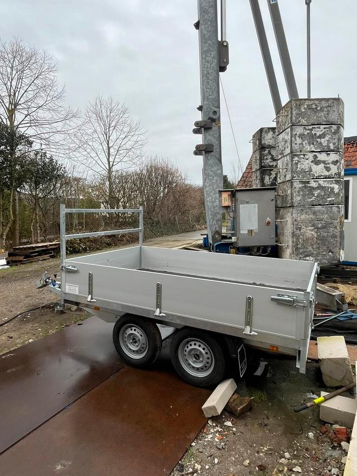 Dubbelas aanhangwagen te huur – regio Waasland, Autos : Divers, Remorques, Comme neuf, Enlèvement