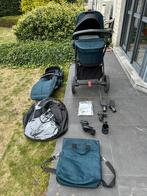 Blauwe thule sleek kinderwagen + draagmand, Zo goed als nieuw, Combiwagen, Verstelbare duwstang, Ophalen