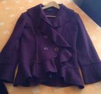 Donker bordeauxrode jas van 100% wol, Kleding | Dames, Ophalen of Verzenden, Zo goed als nieuw, Maat 38/40 (M), Overige kleuren