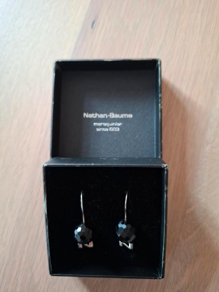 Oorringen zwarte parel Nathan-Baume (nwpr 50eur), Bijoux, Sacs & Beauté, Boucles d'oreilles, Comme neuf, Pendantes, Autres matériaux