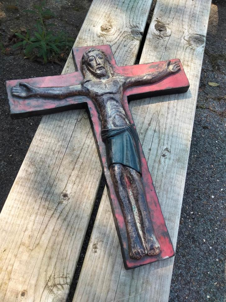 vintage Joost Marechal crucifix Perignem Amphora, Antiquités & Art, Art | Autres Art, Enlèvement ou Envoi
