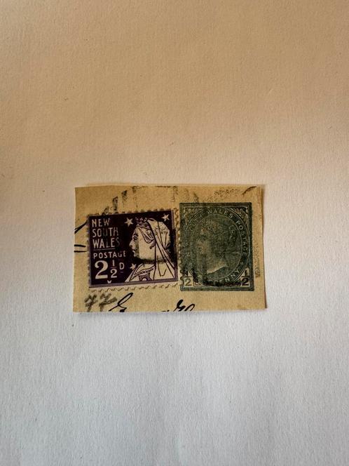 Oude postzegels Australië Nieuw-Zuid-Wales 2½d + ½d Victoria, Postzegels en Munten, Postzegels | Amerika, Ophalen of Verzenden