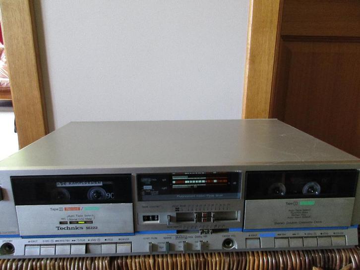 deck TECHNICS RS-M222 JAPAN, TV, Hi-fi & Vidéo, Decks cassettes, Double, Enlèvement ou Envoi