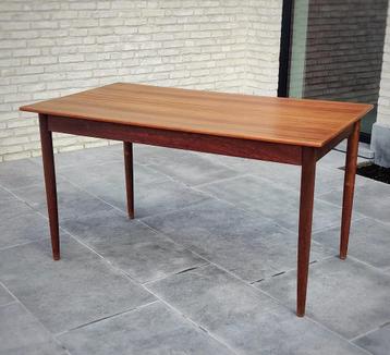 Prachtige midcentury teakhouten eettafel, Huis en Inrichting, Ophalen of Verzenden, Zo goed als nieuw, Teakhout, Midcentury