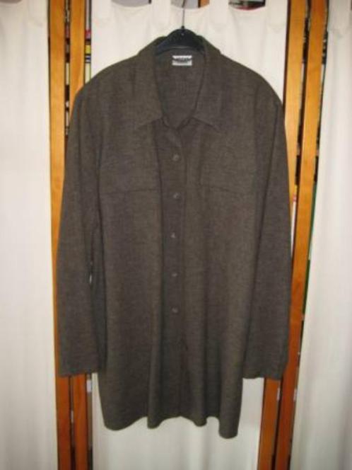 Olijfgroene damesbloes/vestje – D 42 - Hucke (zonder topje), Kleding | Dames, Blouses en Tunieken, Zo goed als nieuw, Maat 42/44 (L)