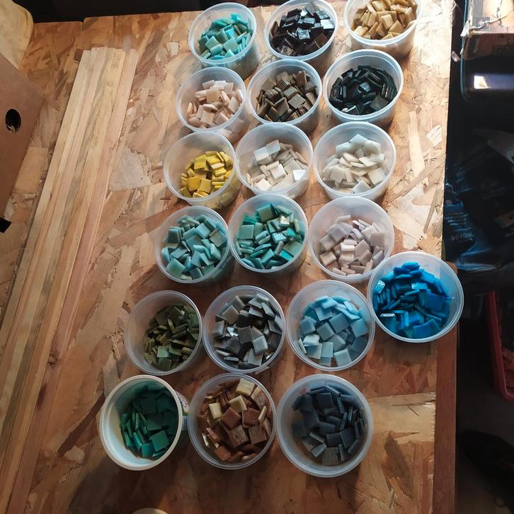 Mosaiques 2 x 2 cm, Bricolage & Construction, Dalles & Carrelages, Enlèvement