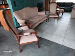 Salon (3-zit en 2 1-zits), Huis en Inrichting, Zetels | Zetels, Ophalen, Gebruikt, Driepersoons, Hout