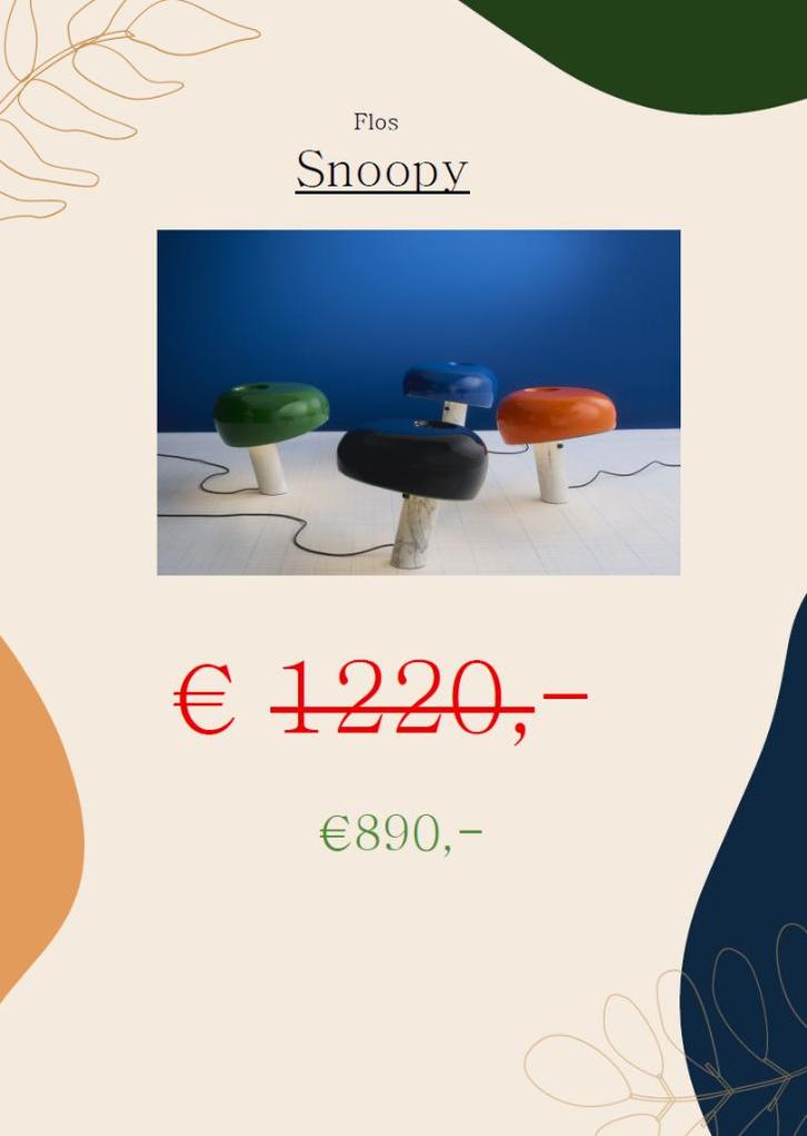 Snoopy Flos, Maison & Meubles, Lampes | Lampes de table, Neuf, Moins de 50 cm, Autres matériaux, Enlèvement ou Envoi