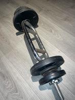 40 kg aan losse gewichten + een fitnessbank, Sport en Fitness, Ophalen, Zo goed als nieuw, Fitnessbank