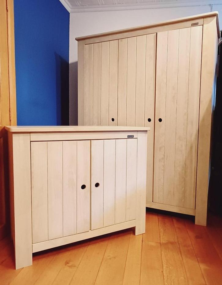 Kinderslaapkamer: kledingkast + evoluerend dressoir +..., Huis en Inrichting, Slaapkamer | Complete slaapkamers, Zo goed als nieuw