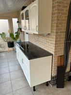 keukenblok met bovenkastjes, Huis en Inrichting, Ophalen, Gebruikt, Wit, Graniet of Steen