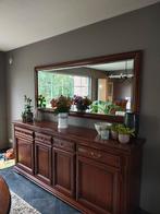Kerselare buffetkast+grote spiegel+vitrine in goede staat, Ophalen