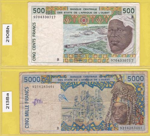 BENIN (ex DAHOMEY) - LOT BILJETTEN (2 stuks), Timbres & Monnaies, Billets de banque | Afrique, Série, Autres pays, Enlèvement ou Envoi