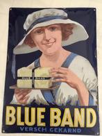 Plaque émaillée blue band OR. émaille Peters Elberfeld 1930, Utilisé, Enlèvement ou Envoi, Panneau publicitaire