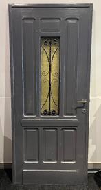 antieke eiken voordeur, Porte extérieure, Enlèvement, Verre, 200 à 215 cm