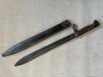 wo1 - Duitse Butcher bajonet met schede - Richard H Solingen, Verzamelen, Ophalen of Verzenden, Landmacht, Mes of Dolk