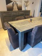 Tafel met stoelen en dressoir, Huis en Inrichting, Ophalen, Gebruikt, Vijf personen of meer, Rechthoekig