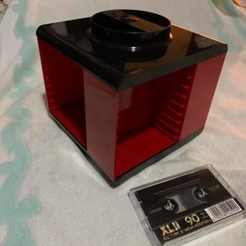 Cassette/CD- houder - roterend - VINTAGE (jaren '70). beschikbaar voor biedingen