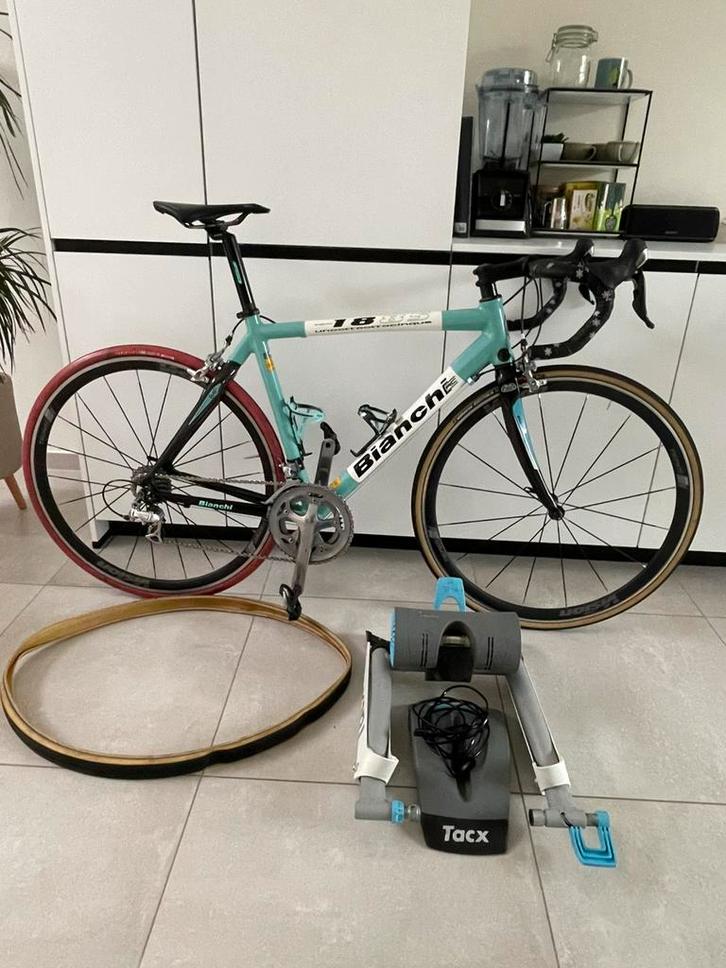Bianchi reparto corse maat M + tacx Flow smartrainer., Fietsen en Brommers, Fietsen | Racefietsen, Gebruikt, Heren, Overige merken