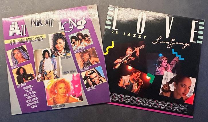 SLOW DANCE SONGS / JAZZY LOVE SONGS - 2X 2LP verzamelalbums, Cd's en Dvd's, Vinyl | Pop, Zo goed als nieuw, 1980 tot 2000, 12 inch