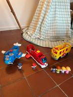 Fisher Price Little People - Lot avion bus train, Comme neuf
