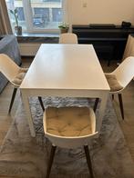 Eettafel en stoelen, Huis en Inrichting, Ophalen, 50 tot 100 cm, Zo goed als nieuw, Kunststof