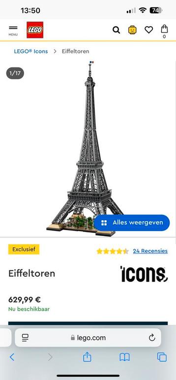 Lego eiffeltoren + appartement sealed box., Kinderen en Baby's, Speelgoed | Duplo en Lego, Ophalen, Nieuw, Lego