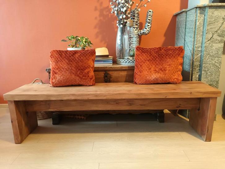Bank van massief hout, Antiek en Kunst, Antiek | Meubels | Stoelen en Sofa's, Ophalen of Verzenden