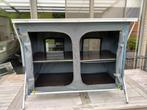 Kooktafel/kastje en windscherm te koop, Caravans en Kamperen, Kampeermeubelen, Ophalen, Gebruikt, Campingkast