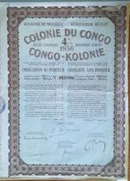 Obligation au porteur - Colonie du Congo - 500 francs 4 % -, Postzegels en Munten, Aandelen en Waardepapieren, Ophalen of Verzenden