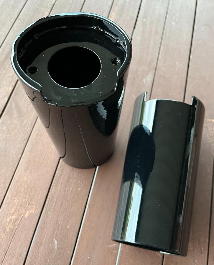 Harley bovenste voorvork covers, zwart glans, Motoren, Onderdelen | Harley-Davidson, Gebruikt, Ophalen