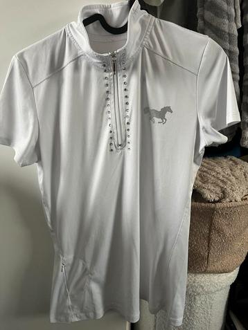 Wedstrijdblouse diamantjes M beschikbaar voor biedingen