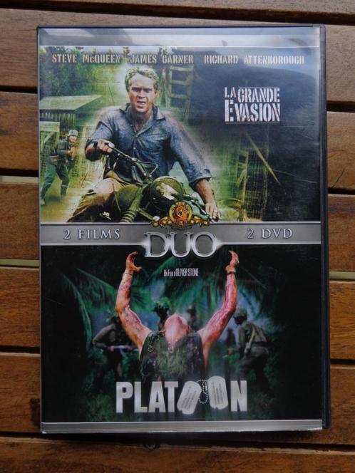 )))  La Grande évasion  //  Platoon   /  Guerre   (((, CD & DVD, DVD | Aventure, Utilisé, À partir de 12 ans, Enlèvement ou Envoi
