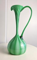 Puntgave XL retro vaas in opaline glas., Antiek en Kunst, Ophalen of Verzenden