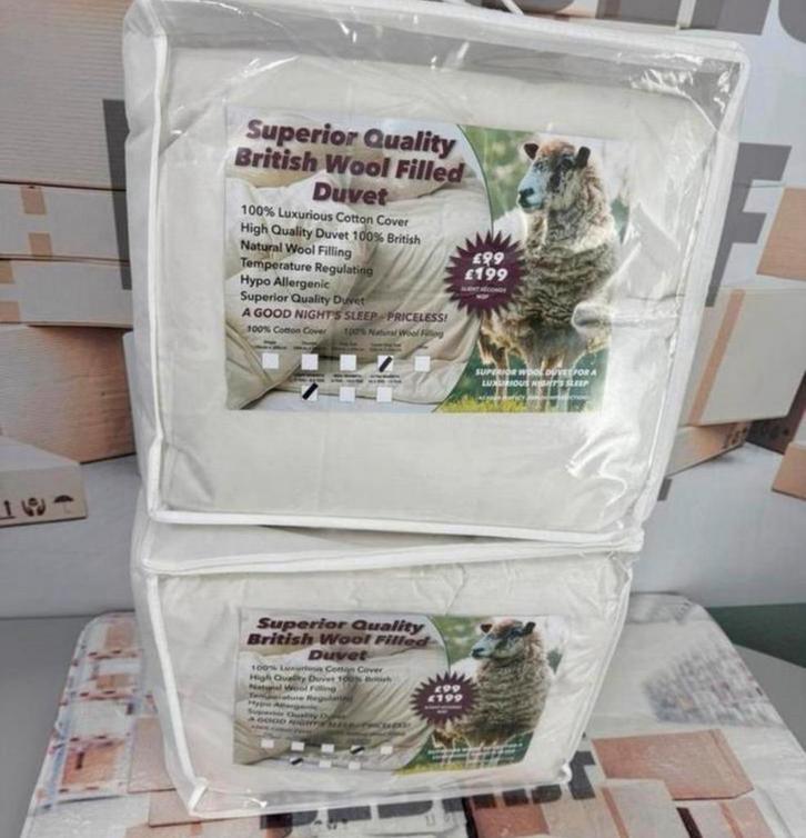 Dekbed Deken 100% engelse wol Kingsize 260x220 260-220 XL, Huis en Inrichting, Slaapkamer | Beddengoed, Nieuw, Deken of Dekbed