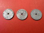 Lot 3 pièces 25 centimes Mailleux - 1942-1946 FRNL (#155#), Timbres & Monnaies, Enlèvement ou Envoi, Métal, Série