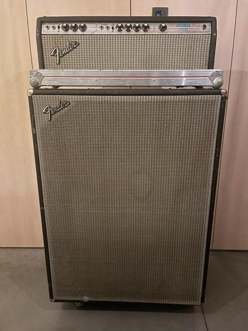 Fender Bassman 100 (bj 1976) + 4x12 pyramid cab, Musique & Instruments, Amplis | Basse & Guitare, Utilisé, Guitare basse, 100 watts ou plus