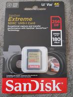 SanDisk Extreme 256GB SDXC 180mb/s UHS-I V30, Audio, Tv en Foto, Foto | Geheugenkaarten, Ophalen of Verzenden, Nieuw, SDXC