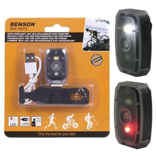 Led fietslamp fietslicht ledlamp oplaadbaar wit rood, Fietsen en Brommers, Fietsaccessoires | Fietsverlichting, Nieuw, Oplaadbaar