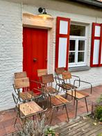 6x industriële stoelen, Huis en Inrichting, Stoelen, Ophalen, Metaal, Industriëeel, Mid Century, Vijf, Zes of meer stoelen