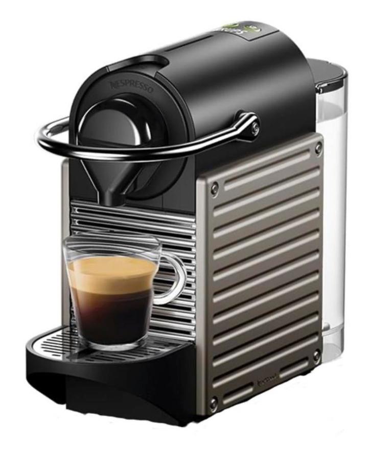 Te koop: Nespresso PIXIE TITAN incl. 200 capsules, Elektronische apparatuur, Koffiemachine-accessoires, Gebruikt, Ophalen