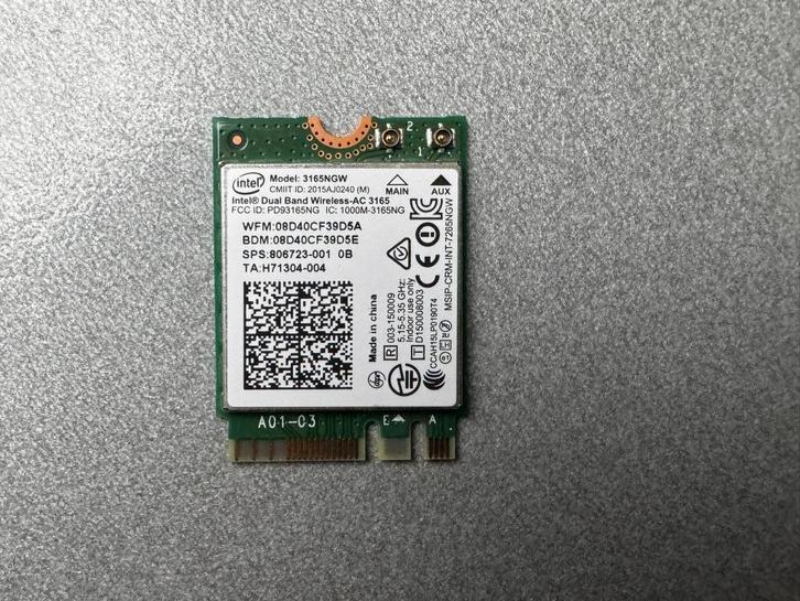 Intel Wi-Fi + Bluetooth kaart, Computers en Software, Moederborden, Gebruikt, Intel, Ophalen of Verzenden