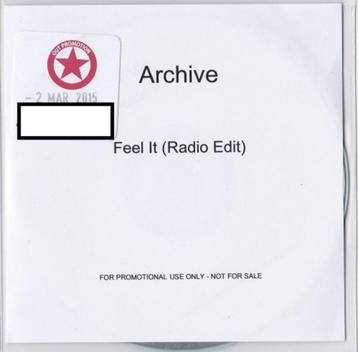 ARCHIVE - FEEL IT (RADIO EDIT) - UK PROMO CD SINGLE, CD & DVD, 1 single, Envoi, Comme neuf, Autres genres